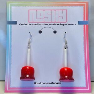 Red Candy Apple - Handmade Earrings